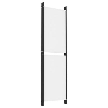6-panels rumdeler 300x180 cm stof hvid