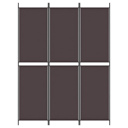 3-panels rumdeler 150x200 cm stof brun