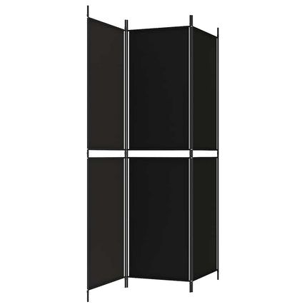 3-panels rumdeler 150x200 cm stof sort