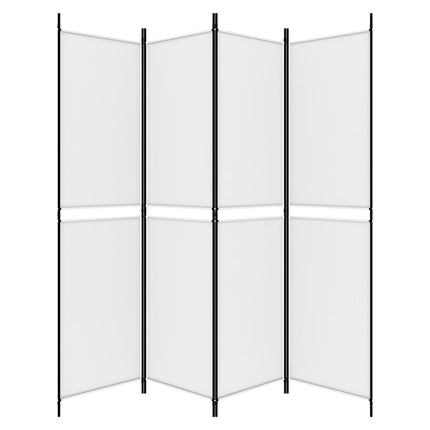 4-panels rumdeler 200x200 cm stof hvid