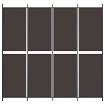 4-panels rumdeler 200x200 cm stof brun