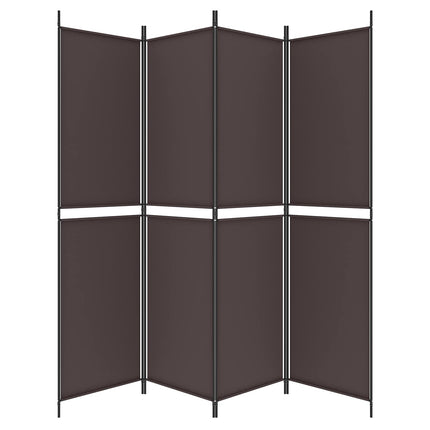 4-panels rumdeler 200x200 cm stof brun
