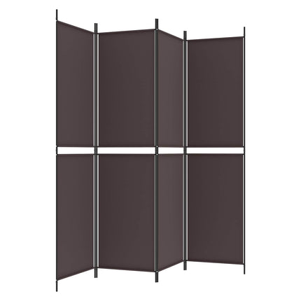 4-panels rumdeler 200x200 cm stof brun