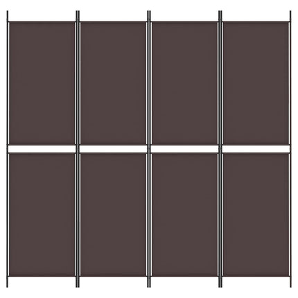 4-panels rumdeler 200x200 cm stof brun