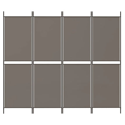 4-panels rumdeler 200x200 cm stof antracitgrå