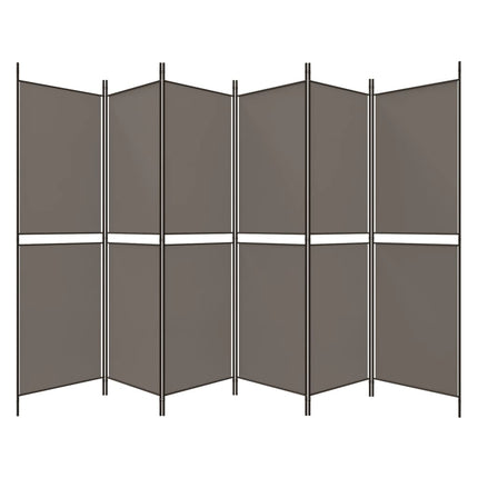 5-panels rumdeler 300x200 cm stof antracitgrå