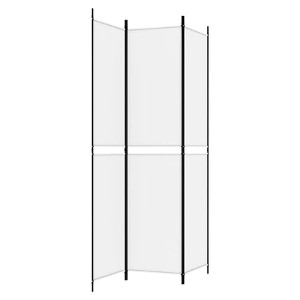 3-panels rumdeler 150x220 cm stof hvid