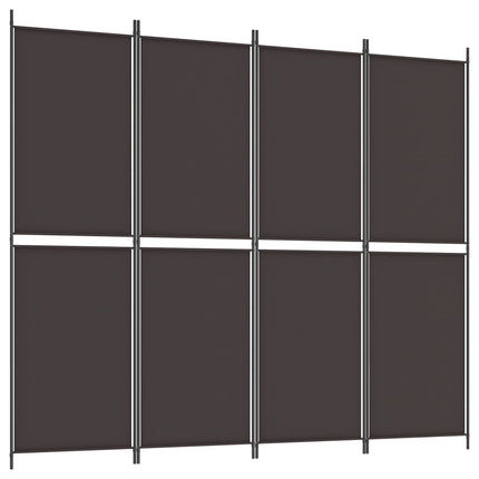4-panels rumdeler 200x220 cm stof brun