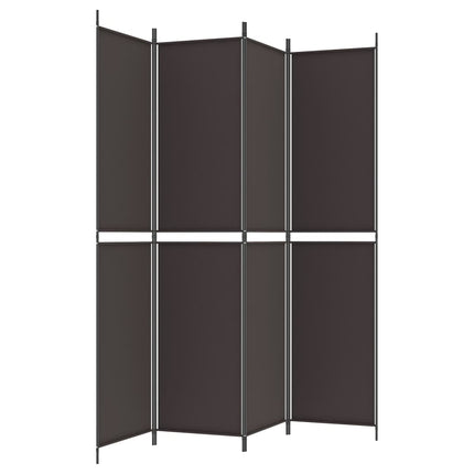 4-panels rumdeler 200x220 cm stof brun