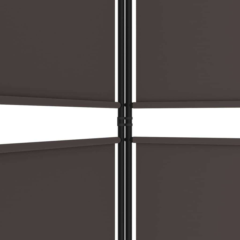 4-panels rumdeler 200x220 cm stof brun