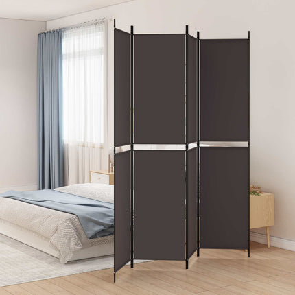 4-panels rumdeler 200x220 cm stof brun