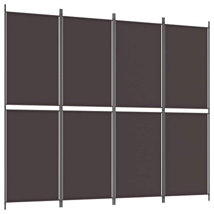 4-panels rumdeler 200x220 cm stof brun