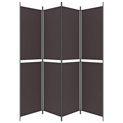 4-panels rumdeler 200x220 cm stof brun