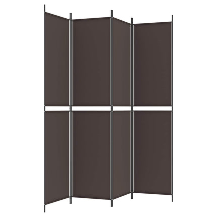 4-panels rumdeler 200x220 cm stof brun