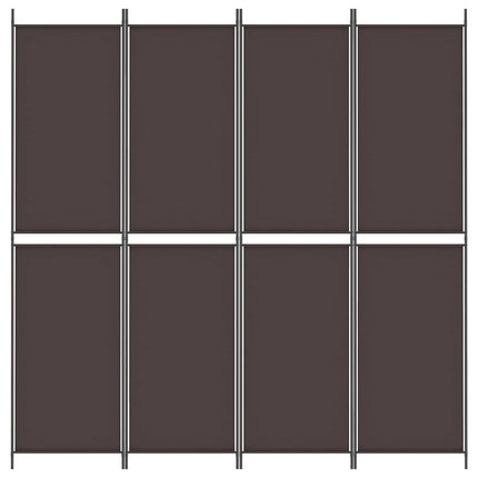 4-panels rumdeler 200x220 cm stof brun