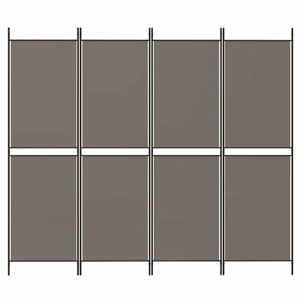 4-panels rumdeler 200x220 cm stof antracitgrå