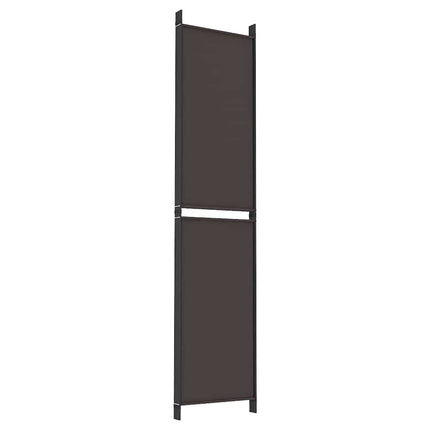 5-panels rumdeler 250x220 cm stof brun