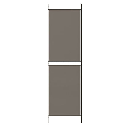 5-panels rumdeler 250x220 cm stof antracitgrå
