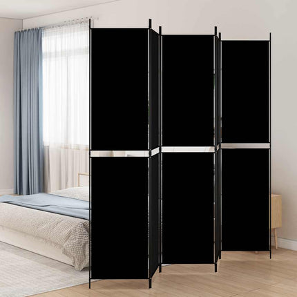 5-panels rumdeler 250x220 cm stof sort