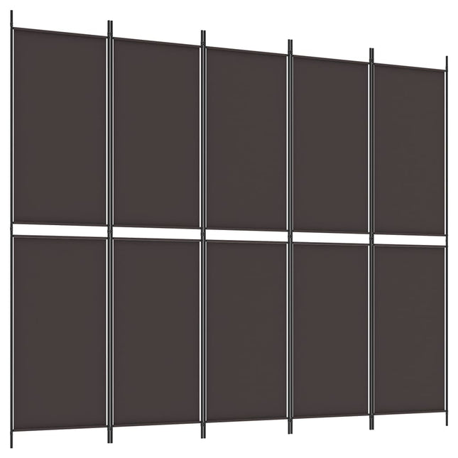 6-panels rumdeler 300x220cm stof brun