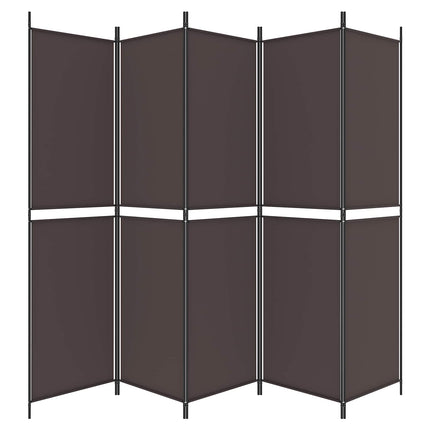 6-panels rumdeler 300x220cm stof brun