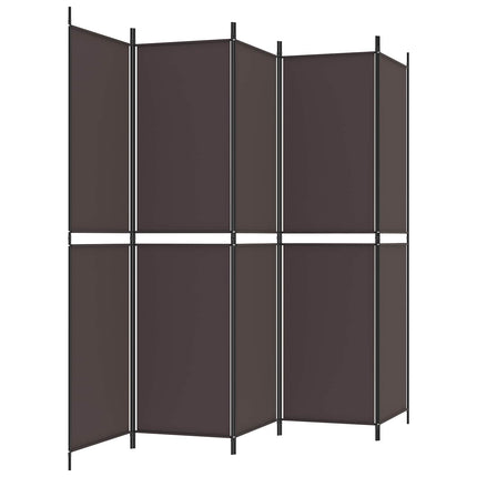 6-panels rumdeler 300x220cm stof brun
