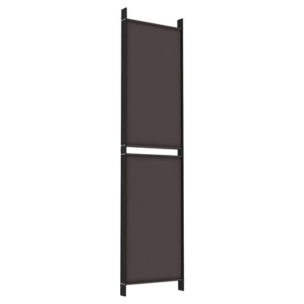 6-panels rumdeler 300x220cm stof brun