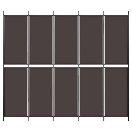 6-panels rumdeler 300x220cm stof brun