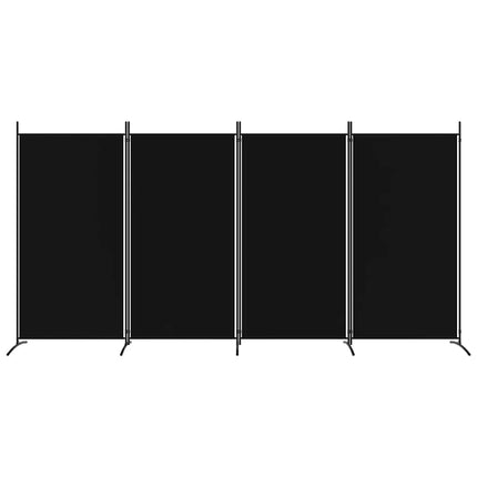 4-panels rumdeler 346x180 cm stof sort