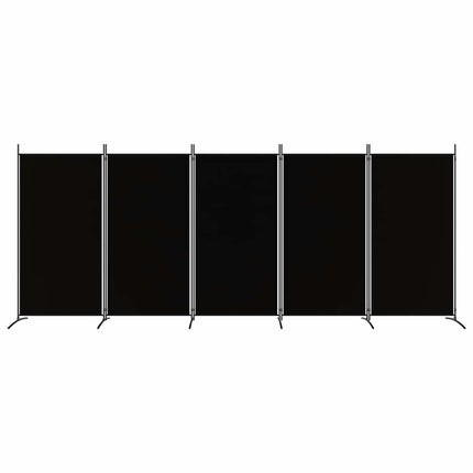 5-panels rumdeler 433x180 cm stof sort