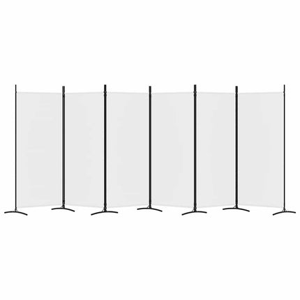 6-panels rumdeler 520x180 cm stof hvid