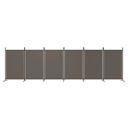 6-panels rumdeler 520x180 cm stof antracitgrå