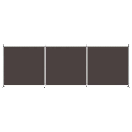 3-panels rumdeler 525x180 cm stof brun