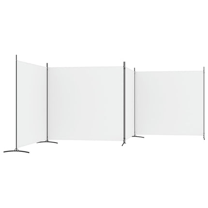 4-panels rumdeler 698x180 cm stof hvid