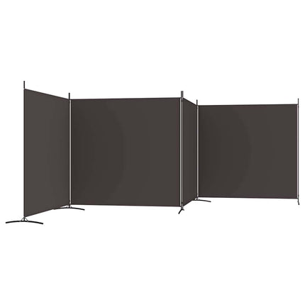4-panels rumdeler 698x180 cm stof brun