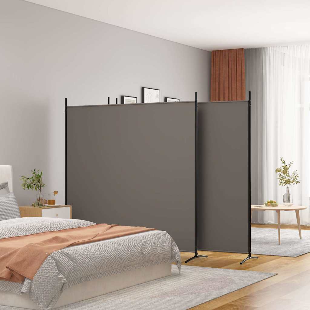 2-Panels Rumdeler Stof Antracitgrå - 4 / 698 x 180 cm