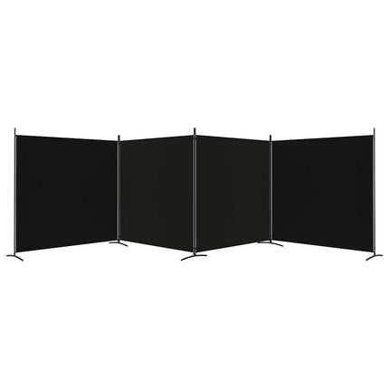 4-panels rumdeler 698x180 cm stof sort