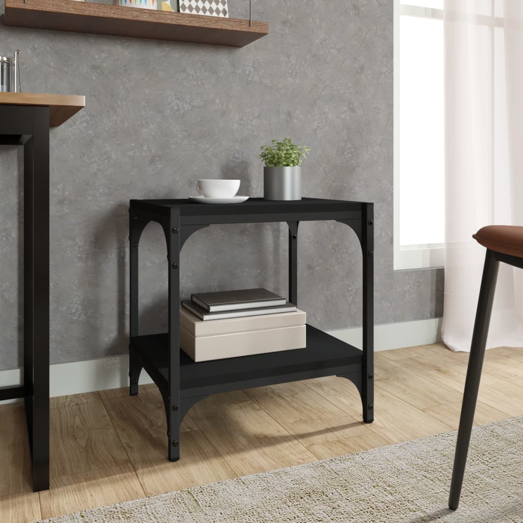 tv-bord 40x33x41 cm konstrueret træ og stål sort