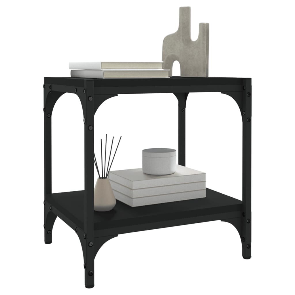 tv-bord 40x33x41 cm konstrueret træ og stål sort