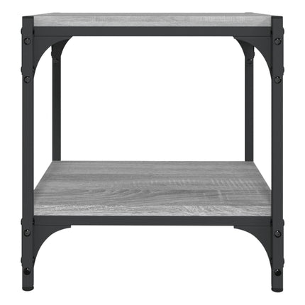 tv-bord 40x33x41 cm konstrueret træ og stål grå sonoma-eg