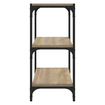 bogreol 40x33x70,5 cm konstrueret træ og stål sonoma-eg