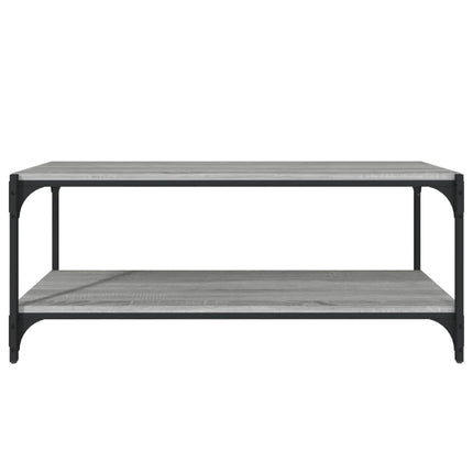tv-bord 100x33x41 cm konstrueret træ og stål grå sonoma-eg