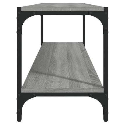 tv-bord 100x33x41 cm konstrueret træ og stål grå sonoma-eg