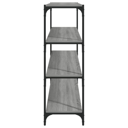 bogreol 100x33x100 cm konstrueret træ og stål grå sonoma-eg