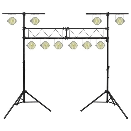 lampestativ 338x115x(180-300) cm stål sort