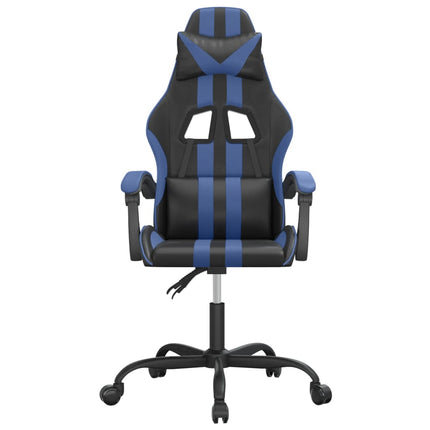 drejelig gamingstol kunstlæder sort og blå