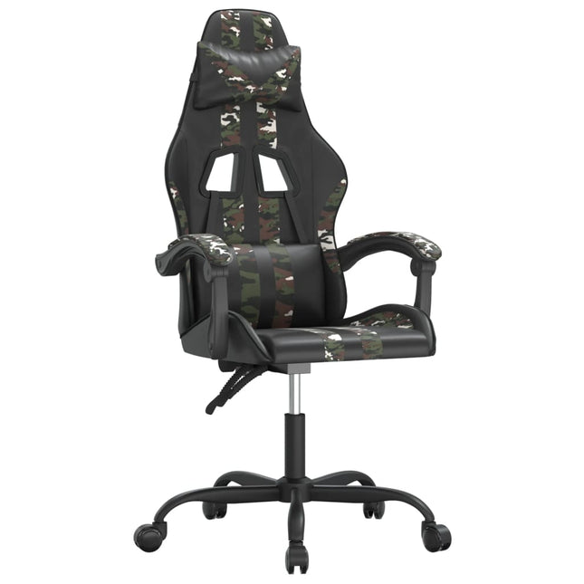 drejelig gamingstol kunstlæder sort og camouflage