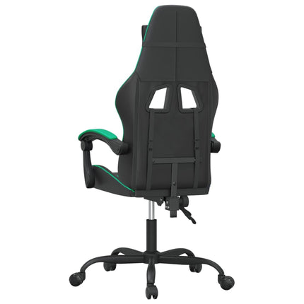 drejelig gamingstol kunstlæder sort og grøn
