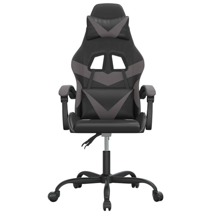 drejelig gamingstol kunstlæder sort og grå
