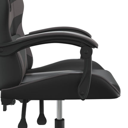 drejelig gamingstol kunstlæder sort og grå